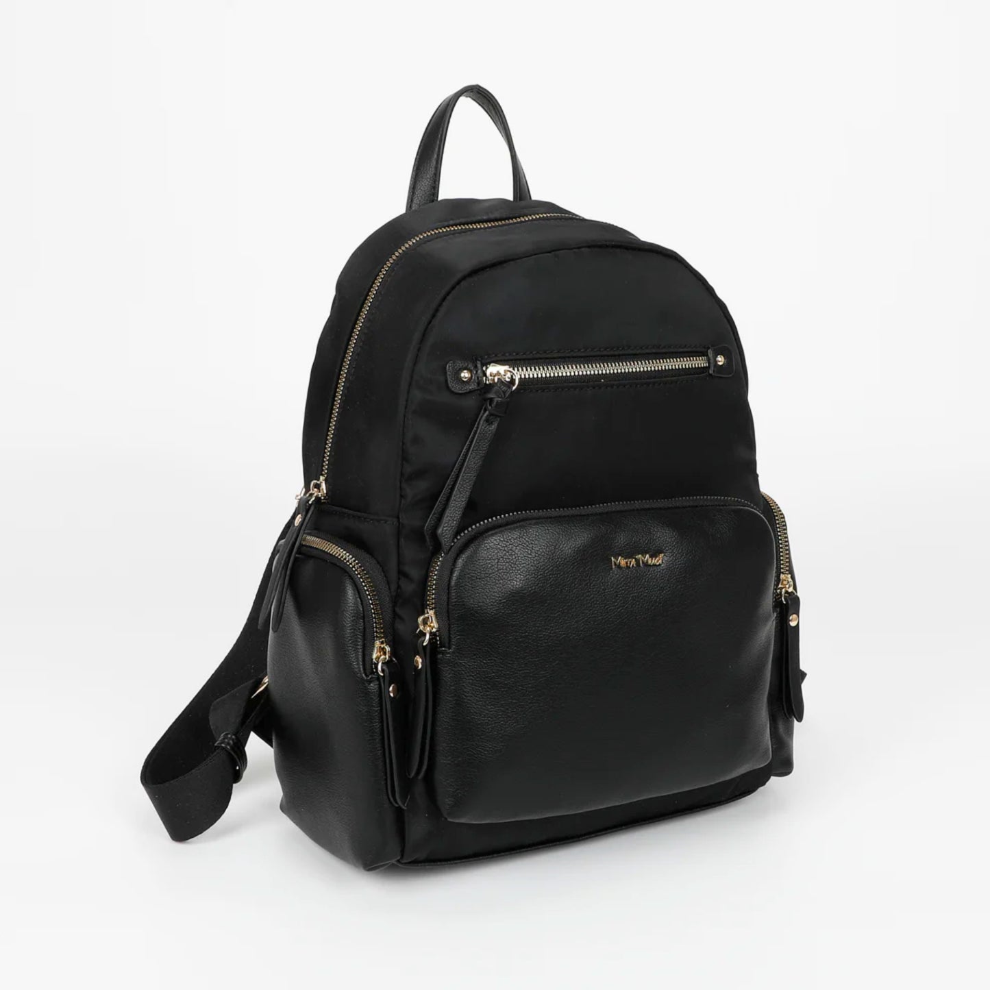 Olié – Zaino nero con dettagli in pu | Mimi mua Firenze