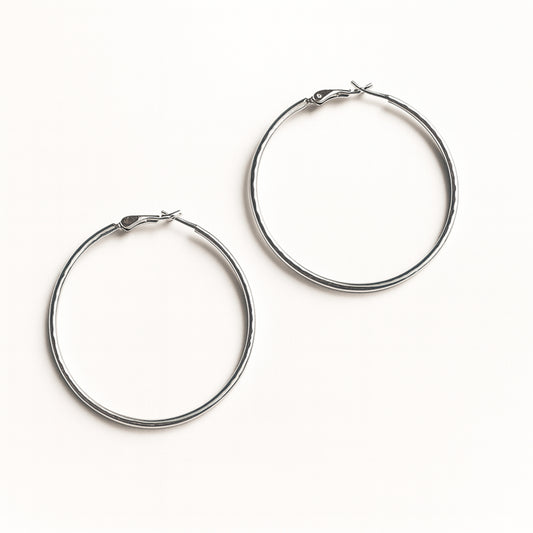 Essenza · Orecchini a cerchio in acciaio inossidabile | 25, 40, 60, 70, 80mm