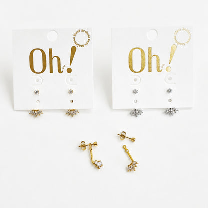 Orecchini ear jacket Sottoluce disponibili in oro e argento