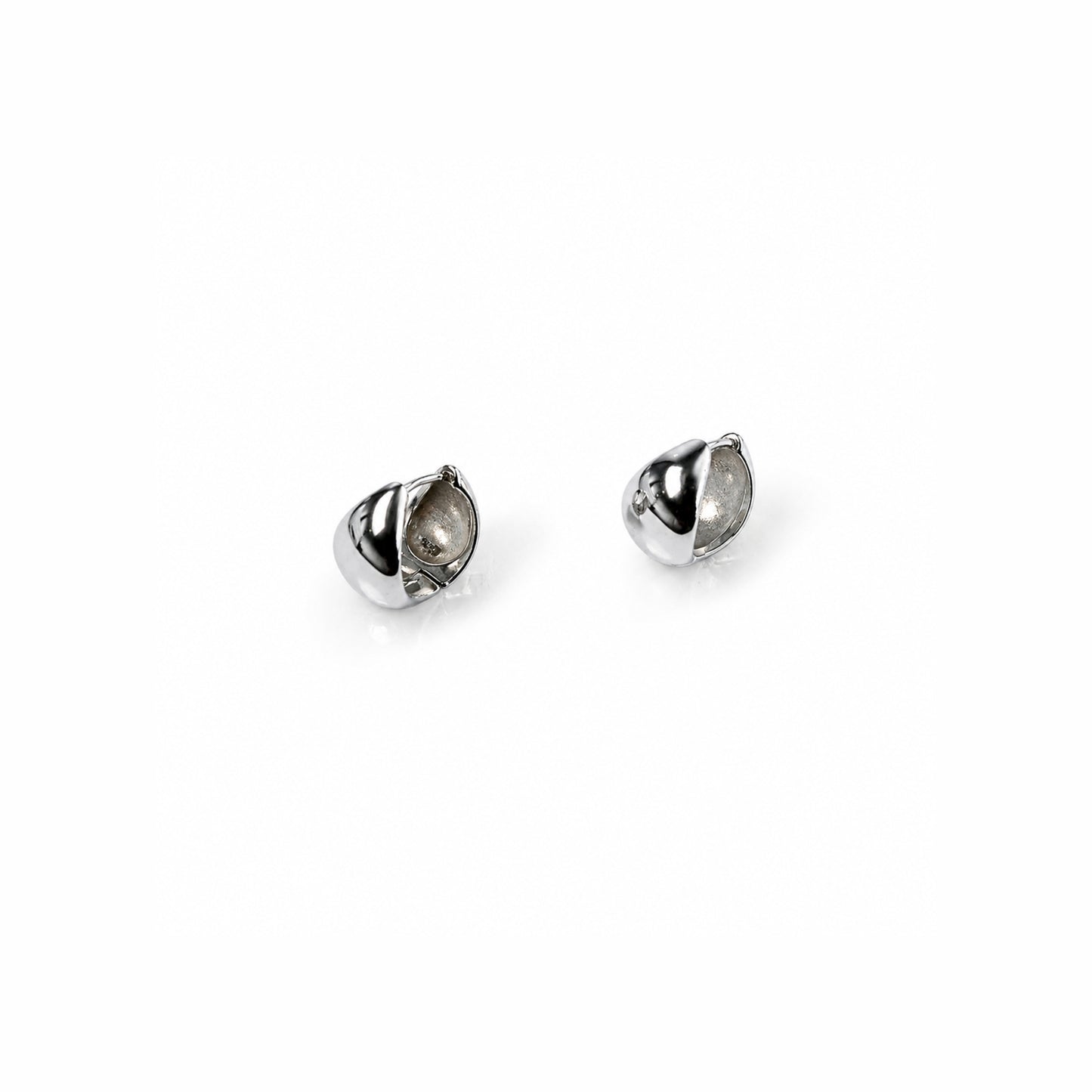 Orecchini Nido chunky in acciaio inox argentato