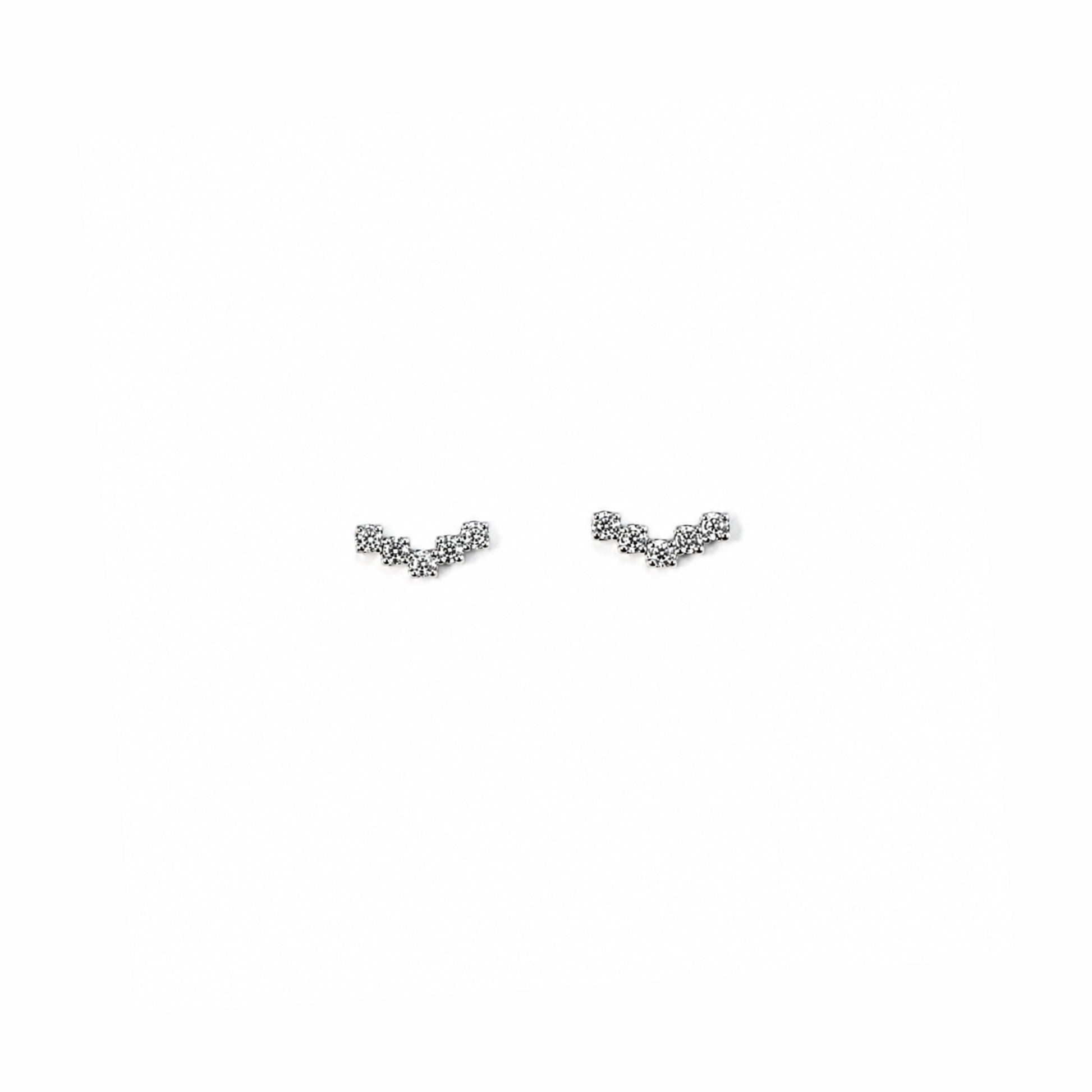 Dettaglio orecchini Sorriso in acciaio inox effetto brillante