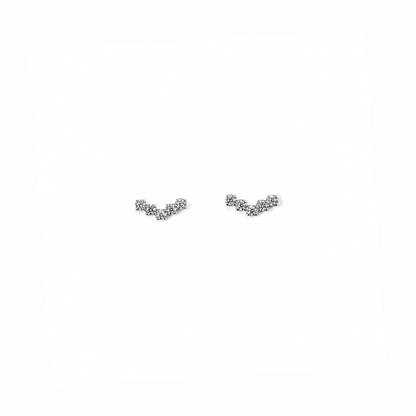 Dettaglio orecchini Sorriso in acciaio inox effetto brillante