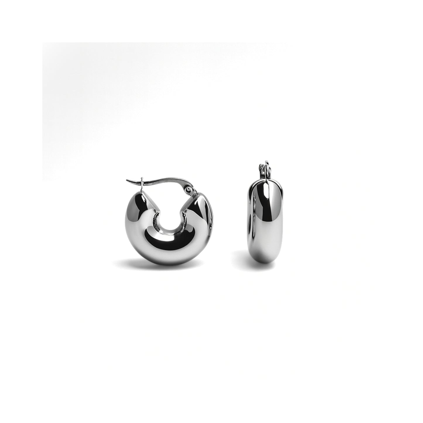Orecchini Bold in Acciaio Inox – Cerchi Chunky Moderni