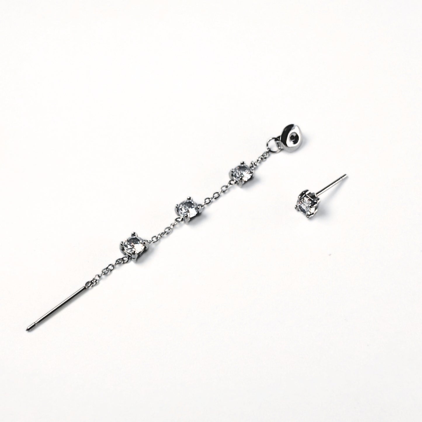 Orecchini Cascata Iguazú in Acciaio Inox – Eleganza Scintillante