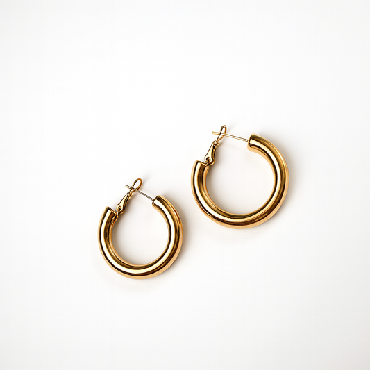 Orecchini Cerchio Steel Chic in Acciaio Inox – Bold Elegante