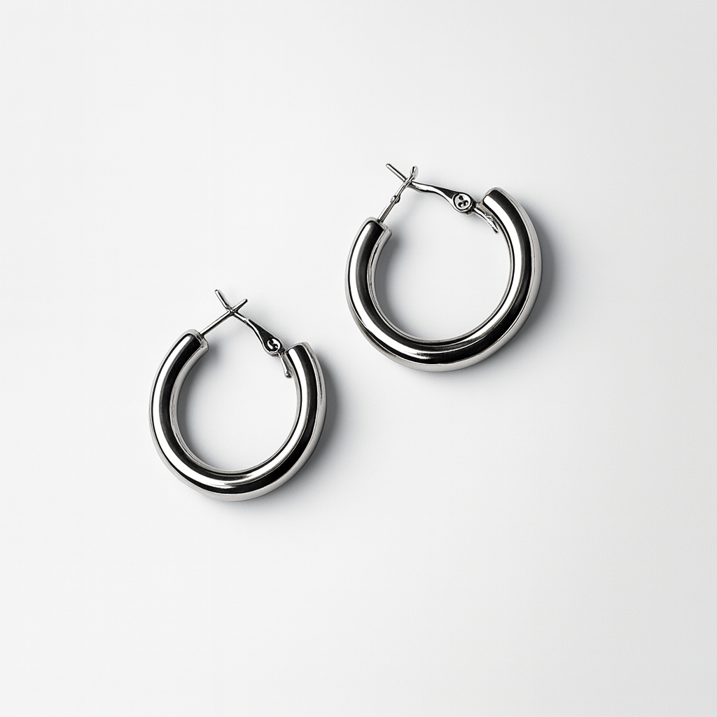 Orecchini Cerchio Steel Chic in Acciaio Inox – Bold Elegante
