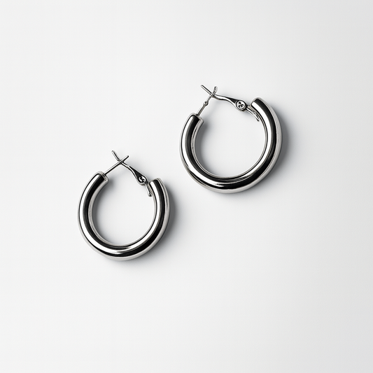Orecchini Cerchio Steel Chic in Acciaio Inox – Bold Elegante