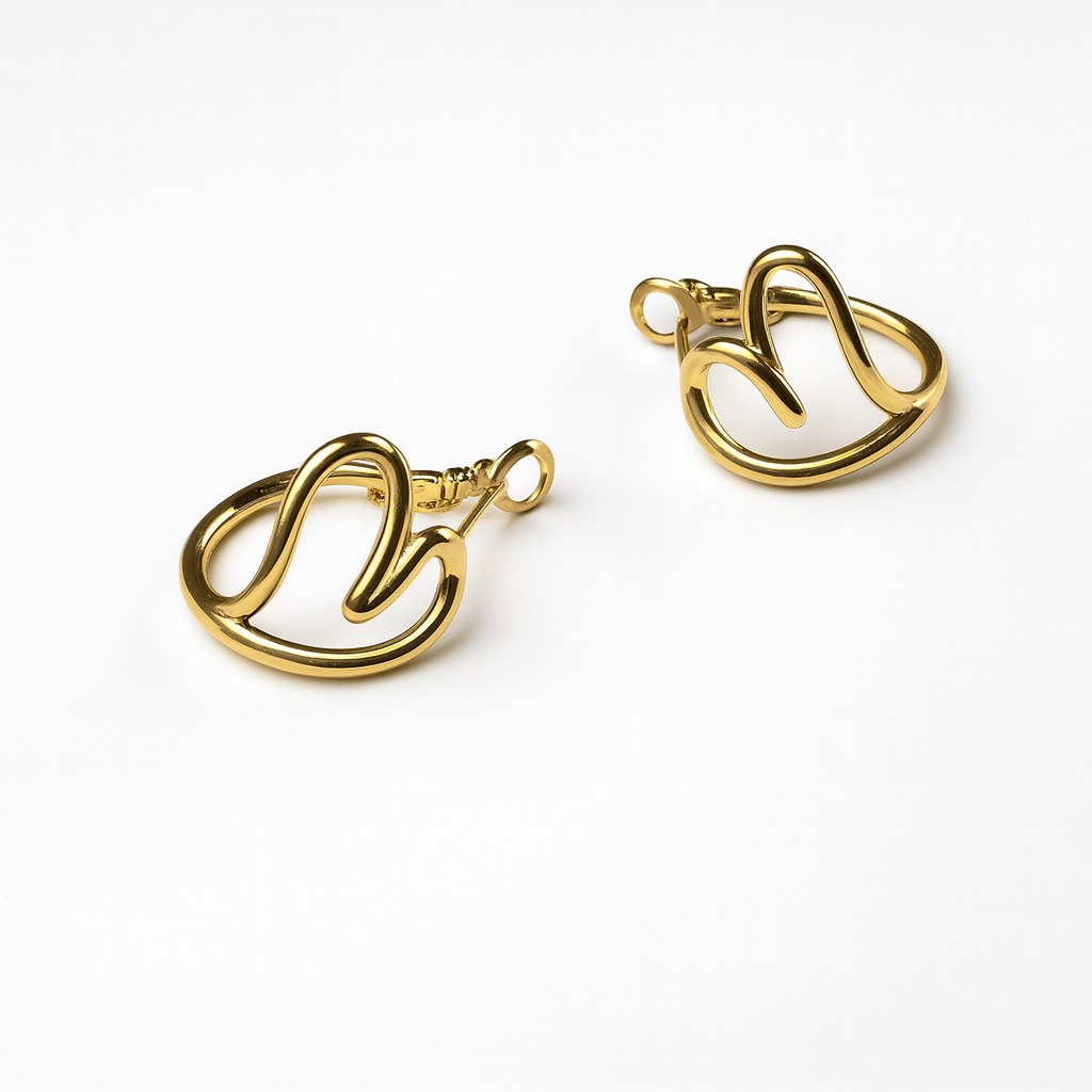 Orecchini Cuore D’Ora in Acciaio Inox – Romantic Chic