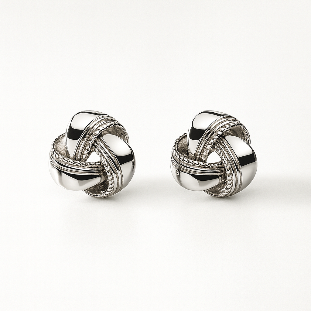 Orecchini Intreccio in Acciaio Inox – Eleganza Senza Tempo