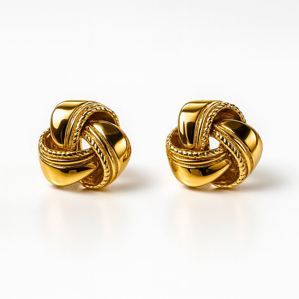Orecchini Intreccio in Acciaio Inox – Eleganza Senza Tempo