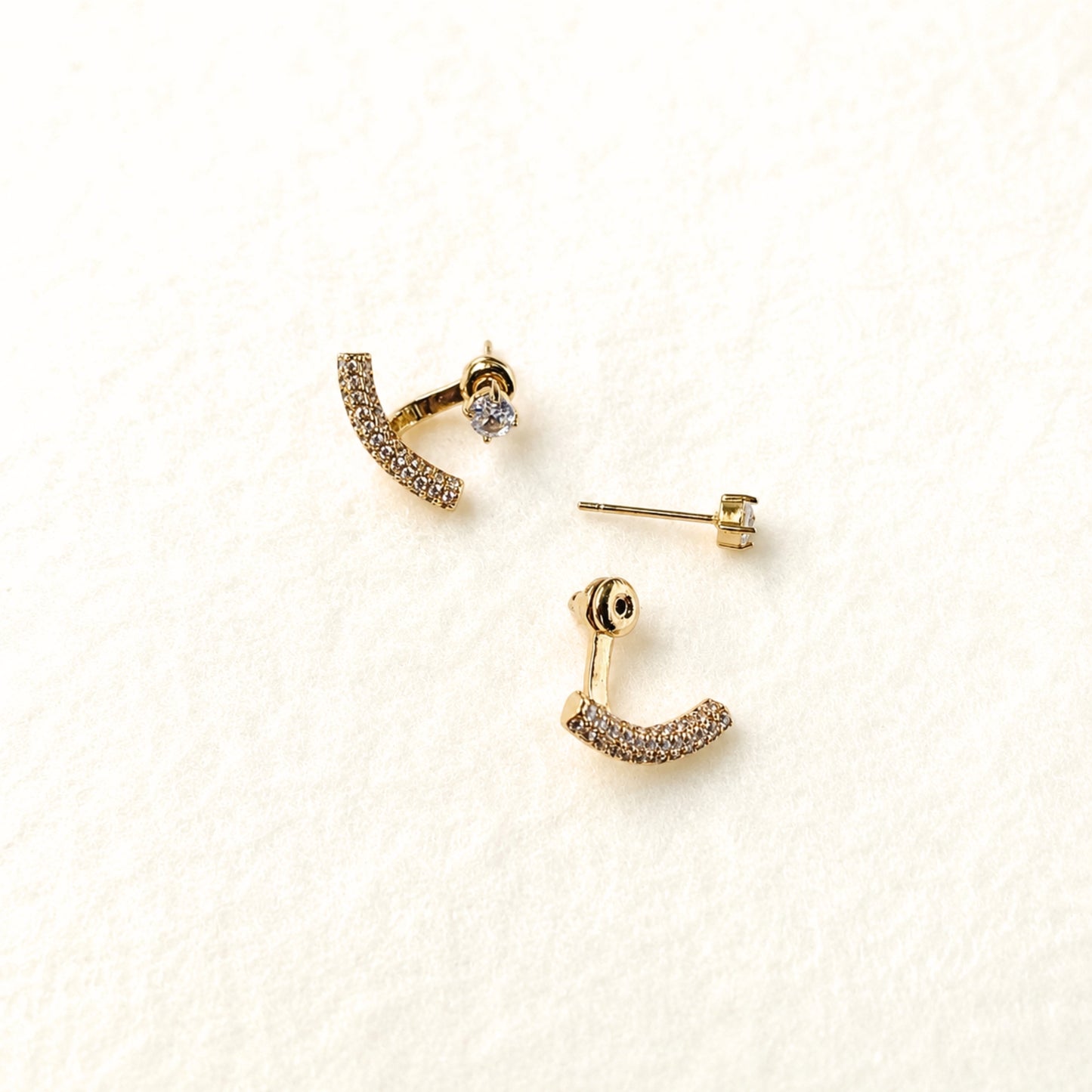 Milu — Orecchini Ear Jacket in Acciaio Inox