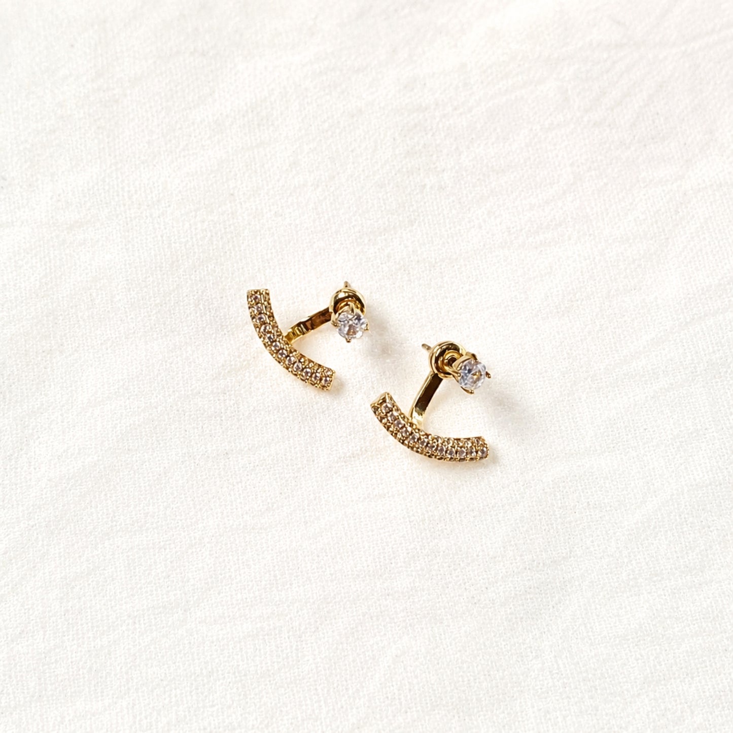 Milu — Orecchini Ear Jacket in Acciaio Inox