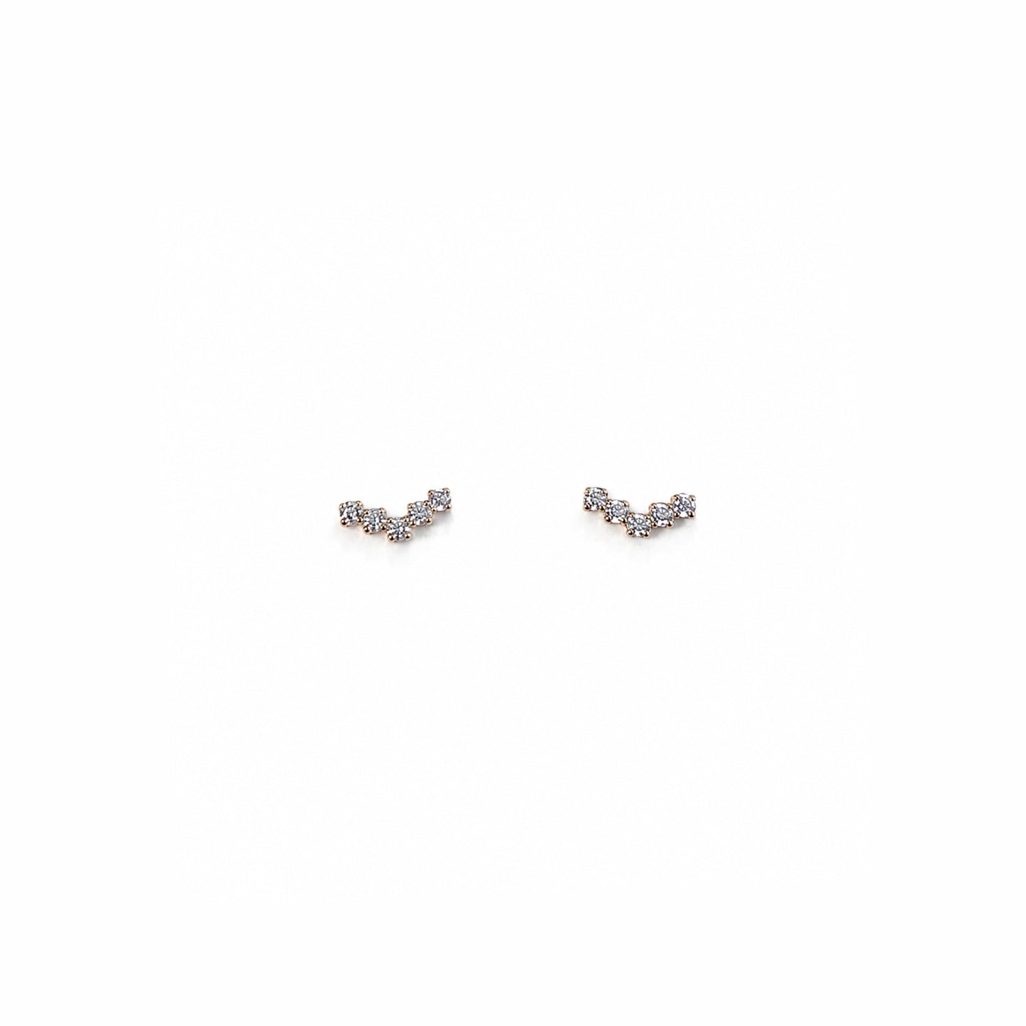 Orecchini Sorriso ear climber in acciaio inox dorato