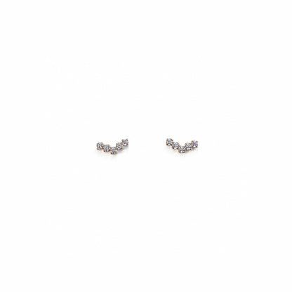 Orecchini Sorriso ear climber in acciaio inox dorato