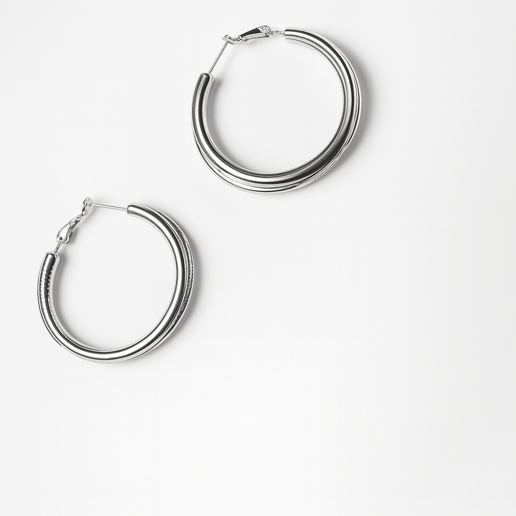 Orecchini Doppia Linea in Acciaio Inox – Minimal Chic