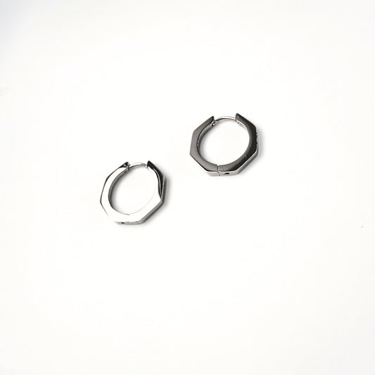 Orecchini Ottagono in Acciaio Inox – Geometria Chic