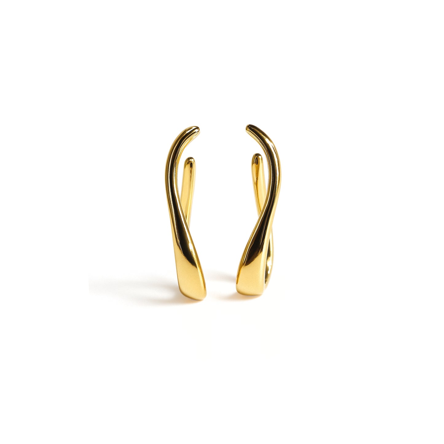 Curve – Orecchini in Acciaio Inox dal Design Sinuoso