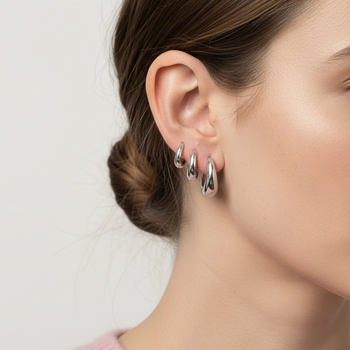 Chunky Hoops Set – Acciaio Inox (3 Paia)