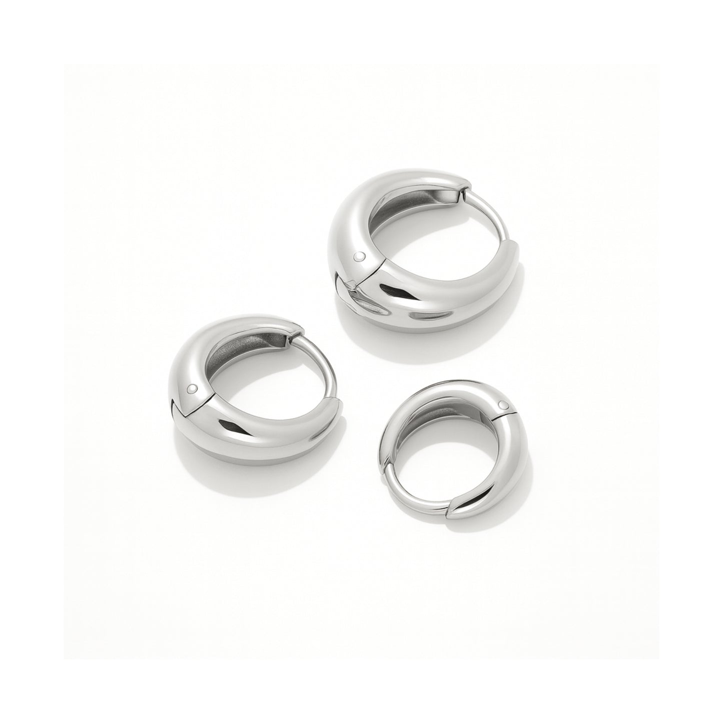 Chunky Hoops Set – Acciaio Inox (3 Paia)