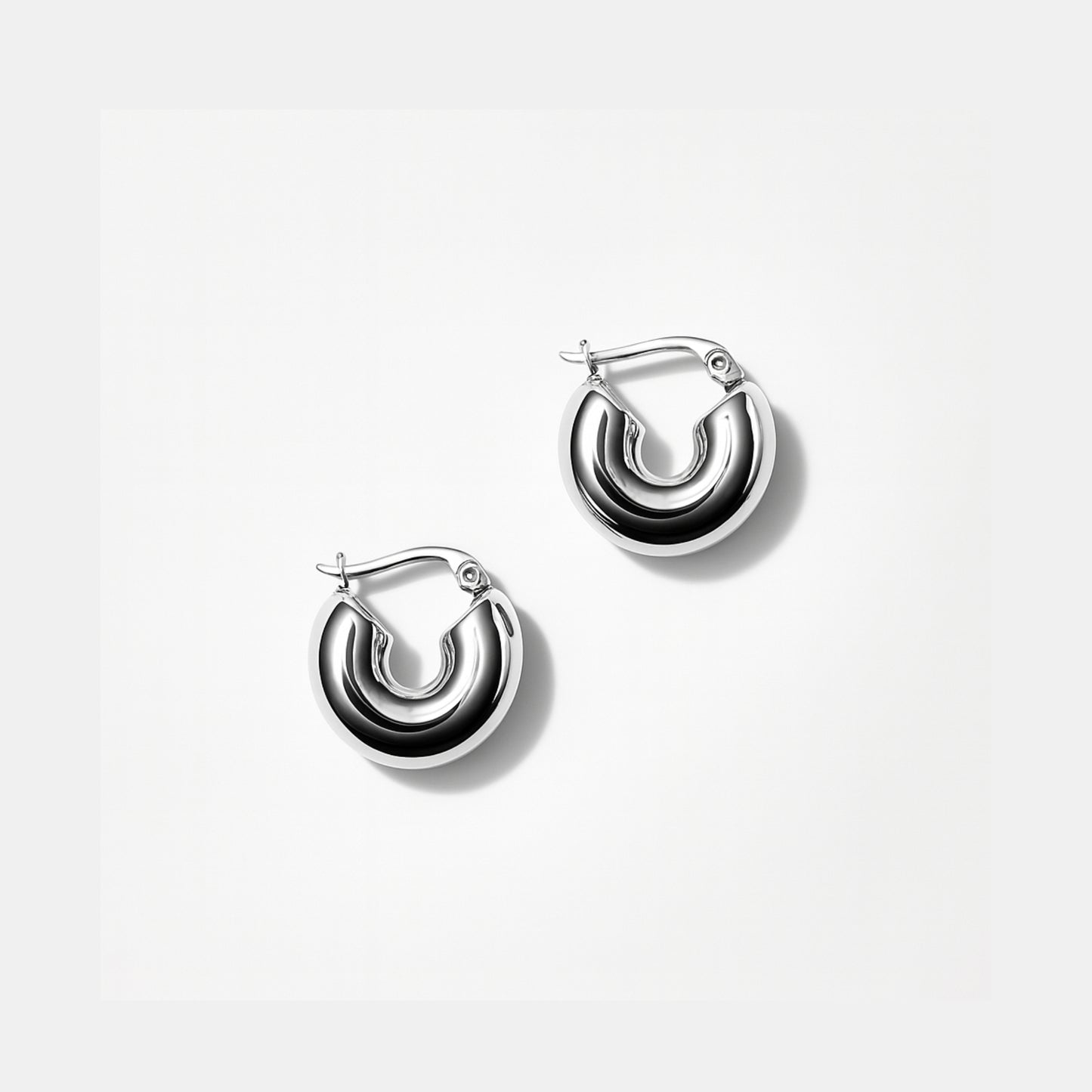 Orecchini Bold in Acciaio Inox – Cerchi Chunky Moderni