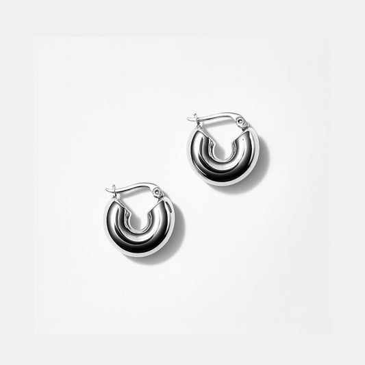 Orecchini Bold in Acciaio Inox – Cerchi Chunky Moderni