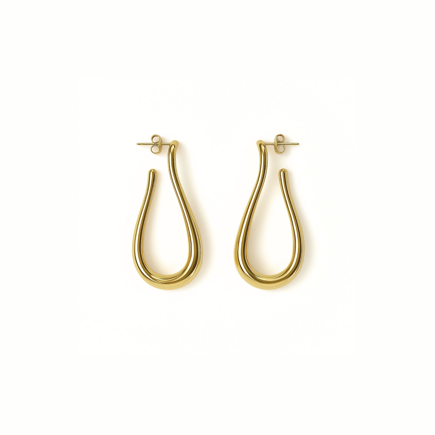 Curve – Orecchini in Acciaio Inox dal Design Sinuoso