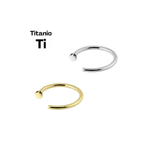 Cerchio Sottile – Piercing naso in Titanio | Spessore 0,8mm e 1mm