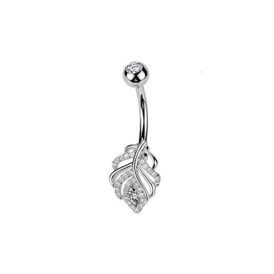 Piercing ombelico Soffio in Acciaio 316L con ciondolo luminoso