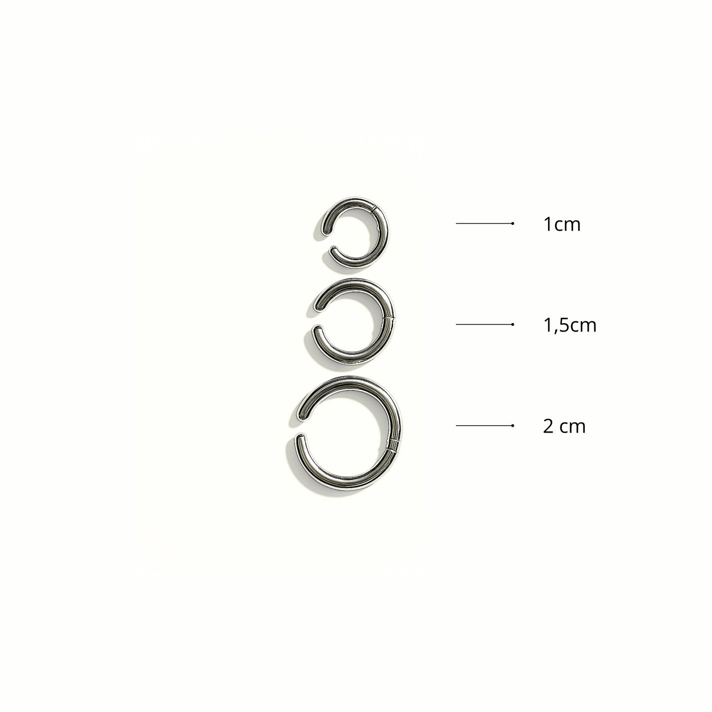 Set LINKI · 3 Ear Cuff Regolabili in Acciaio Inox
