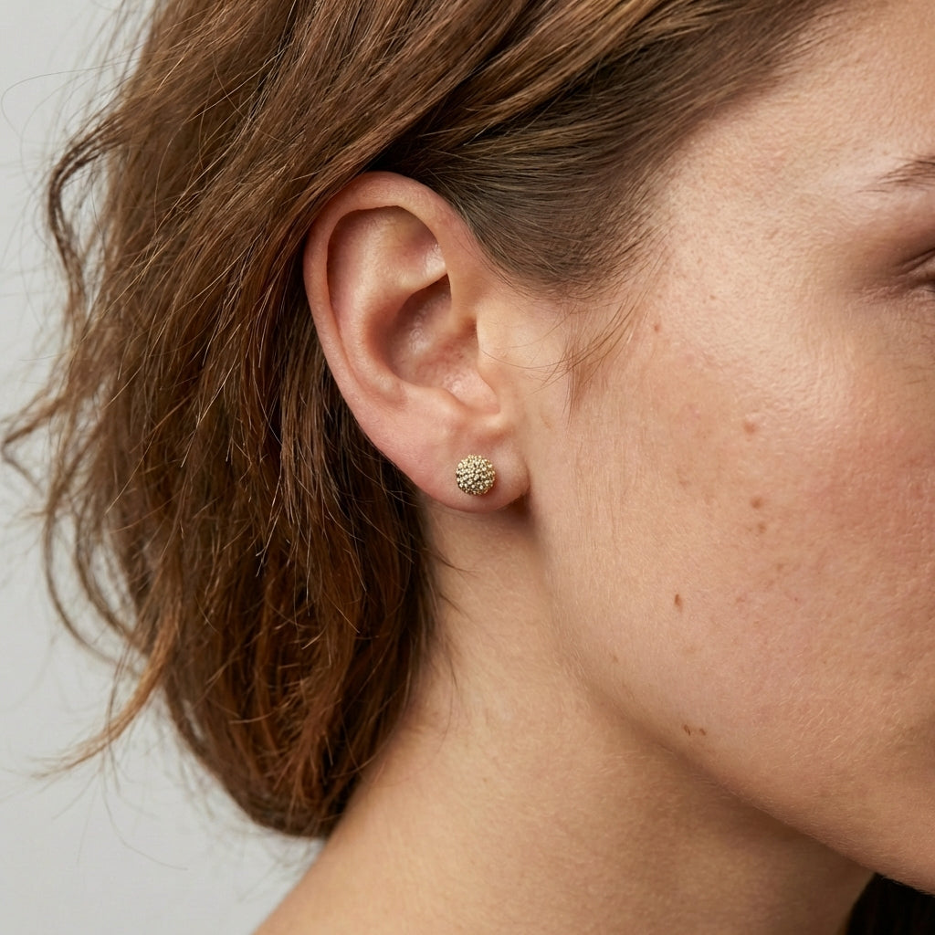 Sfera Pavé · Orecchini sfera luminosa in acciaio inossidabile (8mm)