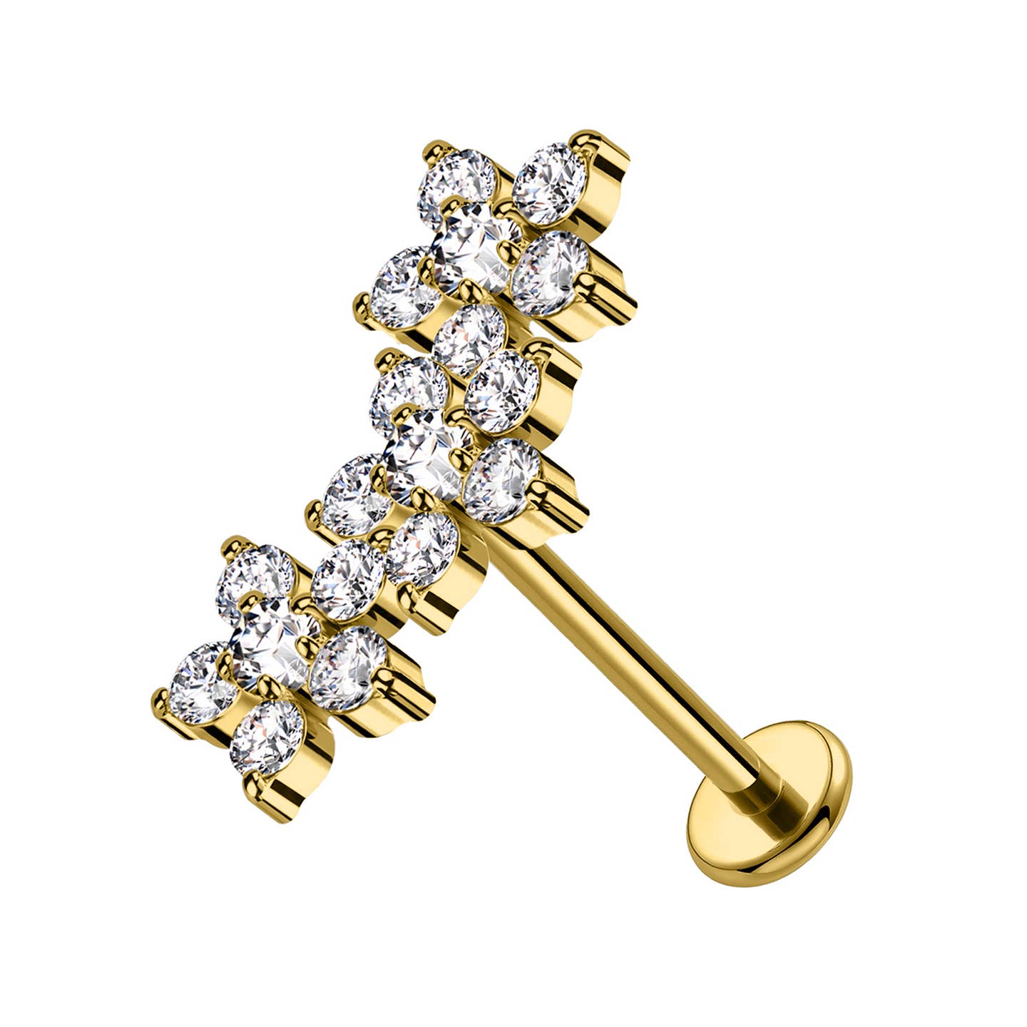 Blossom Climber – Piercing Labret in acciaio inox