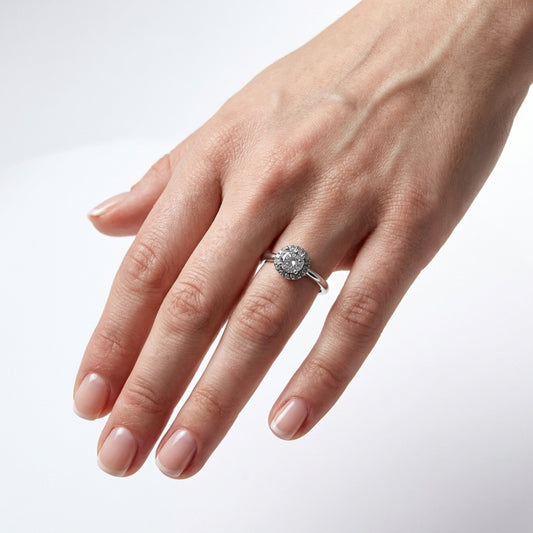 Anello Promessa – Cintillo luminoso in acciaio inox con zirconi