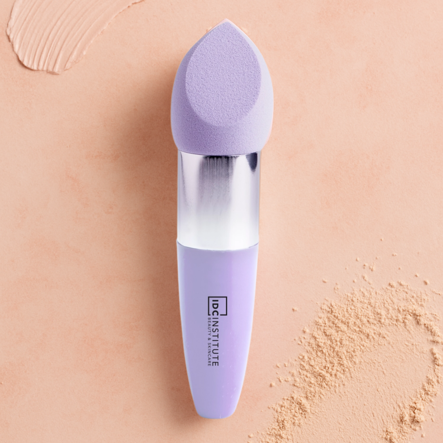 Penello in Spugna Brush Make Up IDC Institute con Manico – Colori Pastello