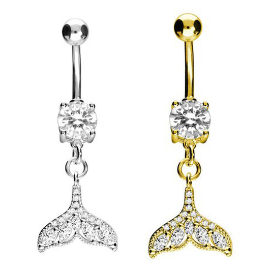 Sirena Shimmer  |  Piercing Ombelico Pendente in Acciaio Chirurgico 316L