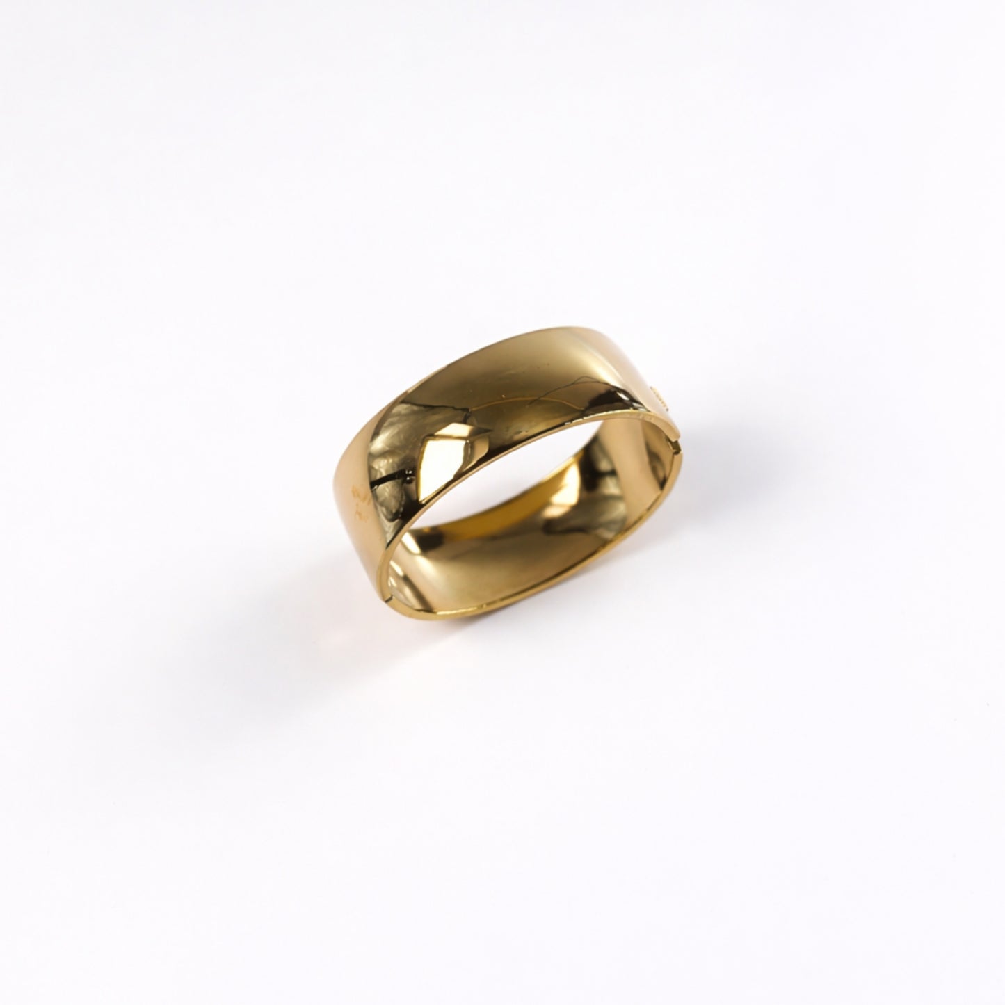 Golden Bangle – Bracciale Rigido Dorato in Acciaio Inox