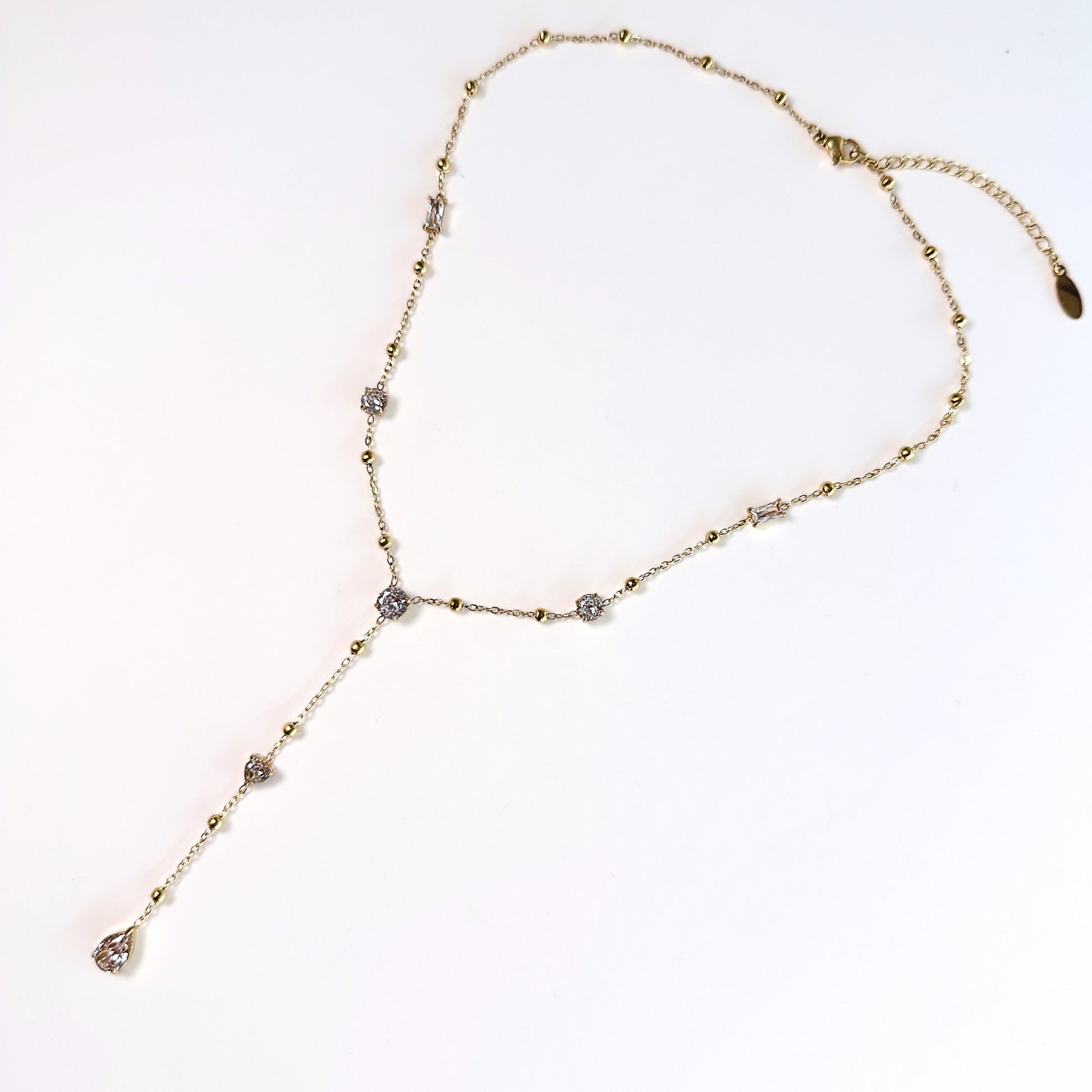 collana donna a y minimal acciaio inox elegante