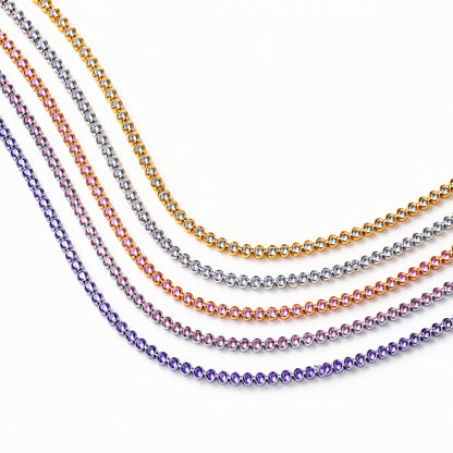collana swarea tennis acciaio inox zirconi colorati