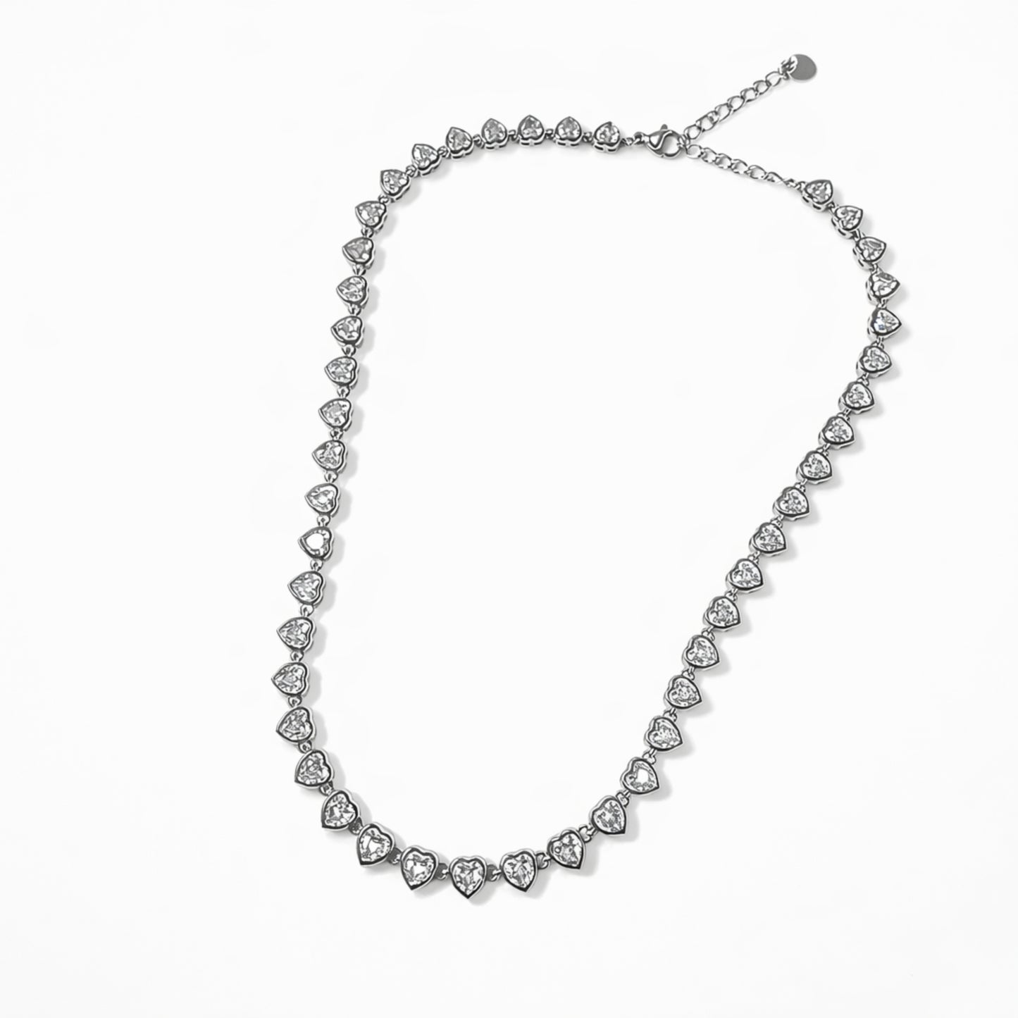 Baby Cuori in Acciaio Inox con Zirconi – Collana Cuoricini Brillanti