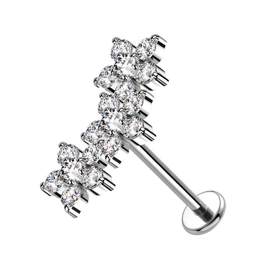 Blossom Climber – Piercing Labret in acciaio inox