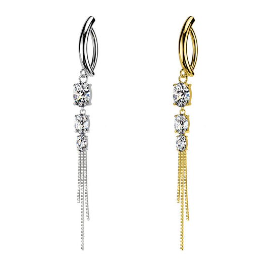 Aura Drop | Piercing Ombelico a Cascata in Acciaio Chirurgico 316L