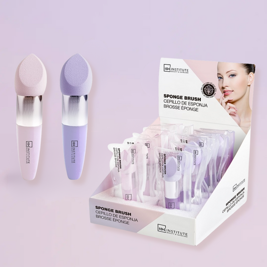 Penello in Spugna Brush Make Up IDC Institute con Manico – Colori Pastello